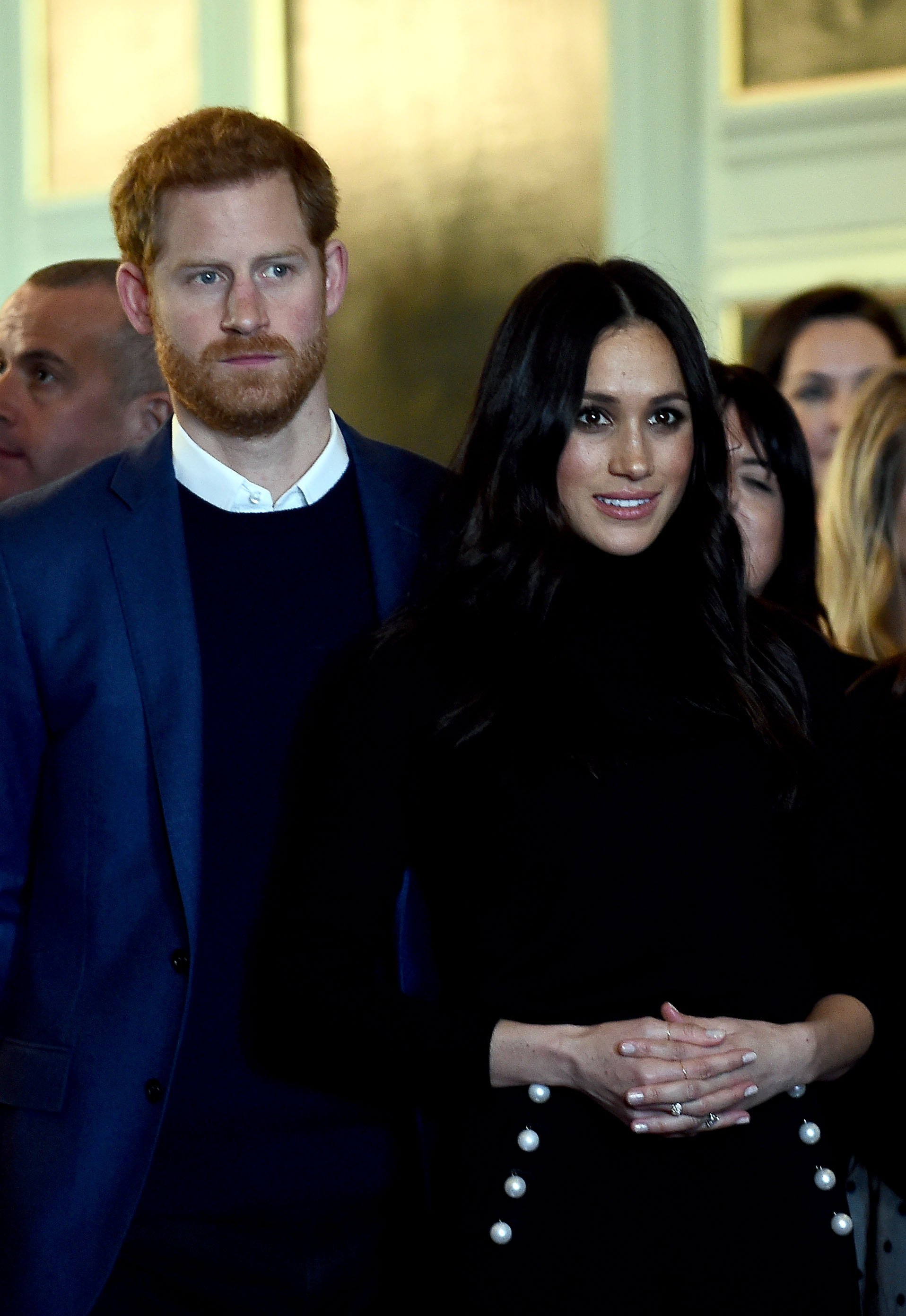 Prince Harry and Meghan Markle during a reception