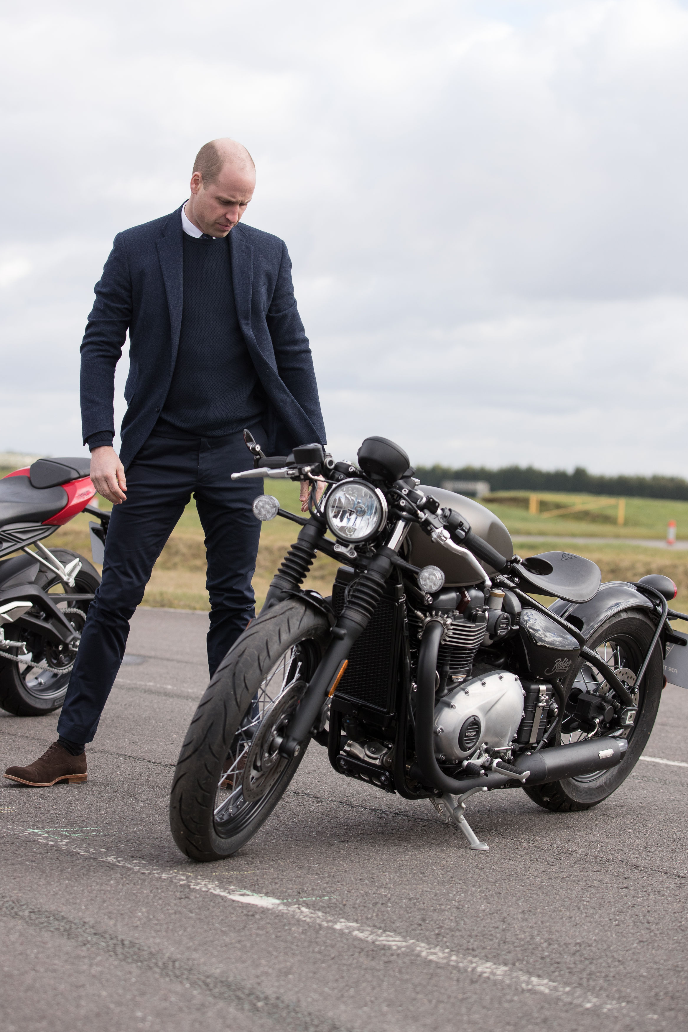 Prince William visits Triumph Motorcycles