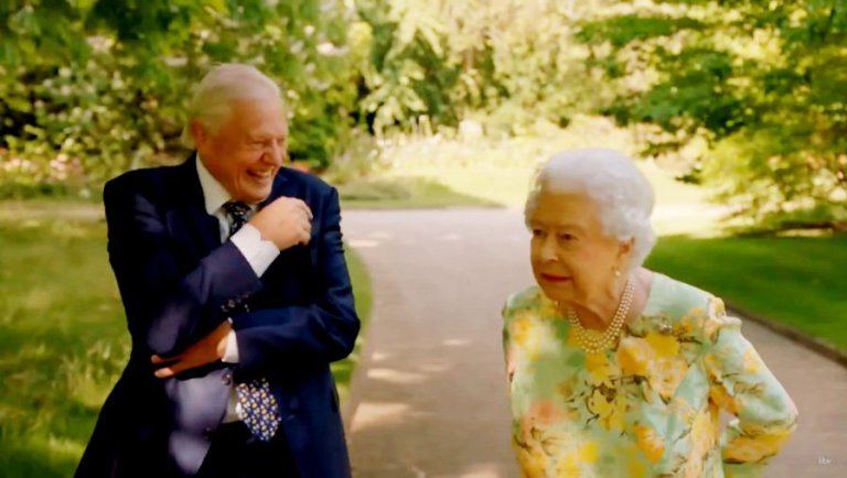 David Attenborough and the Queen