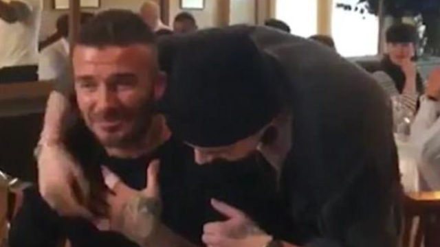 David Beckham surprised by Brooklyn