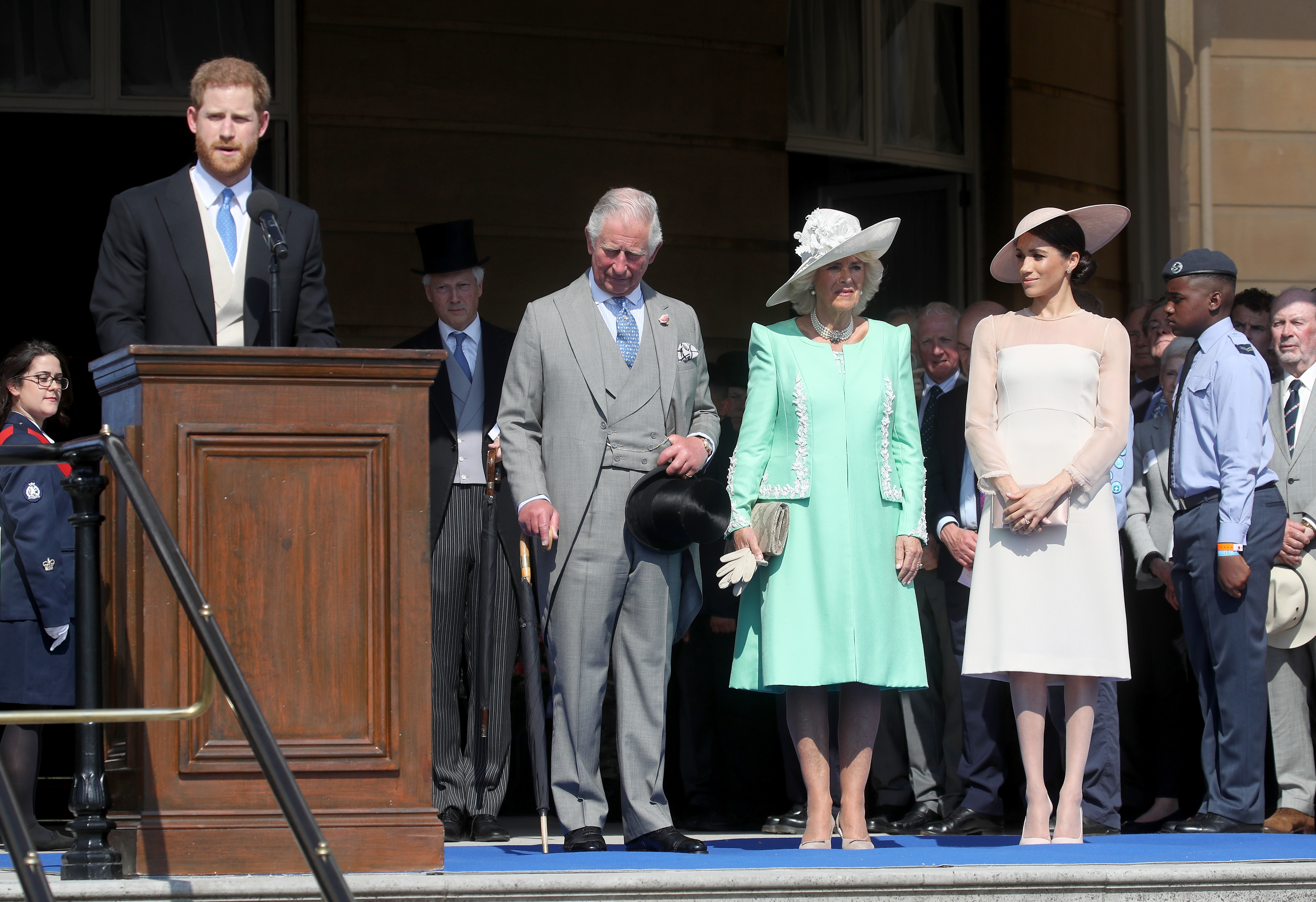 Harry and Meghan at Charles' birthday celebrations