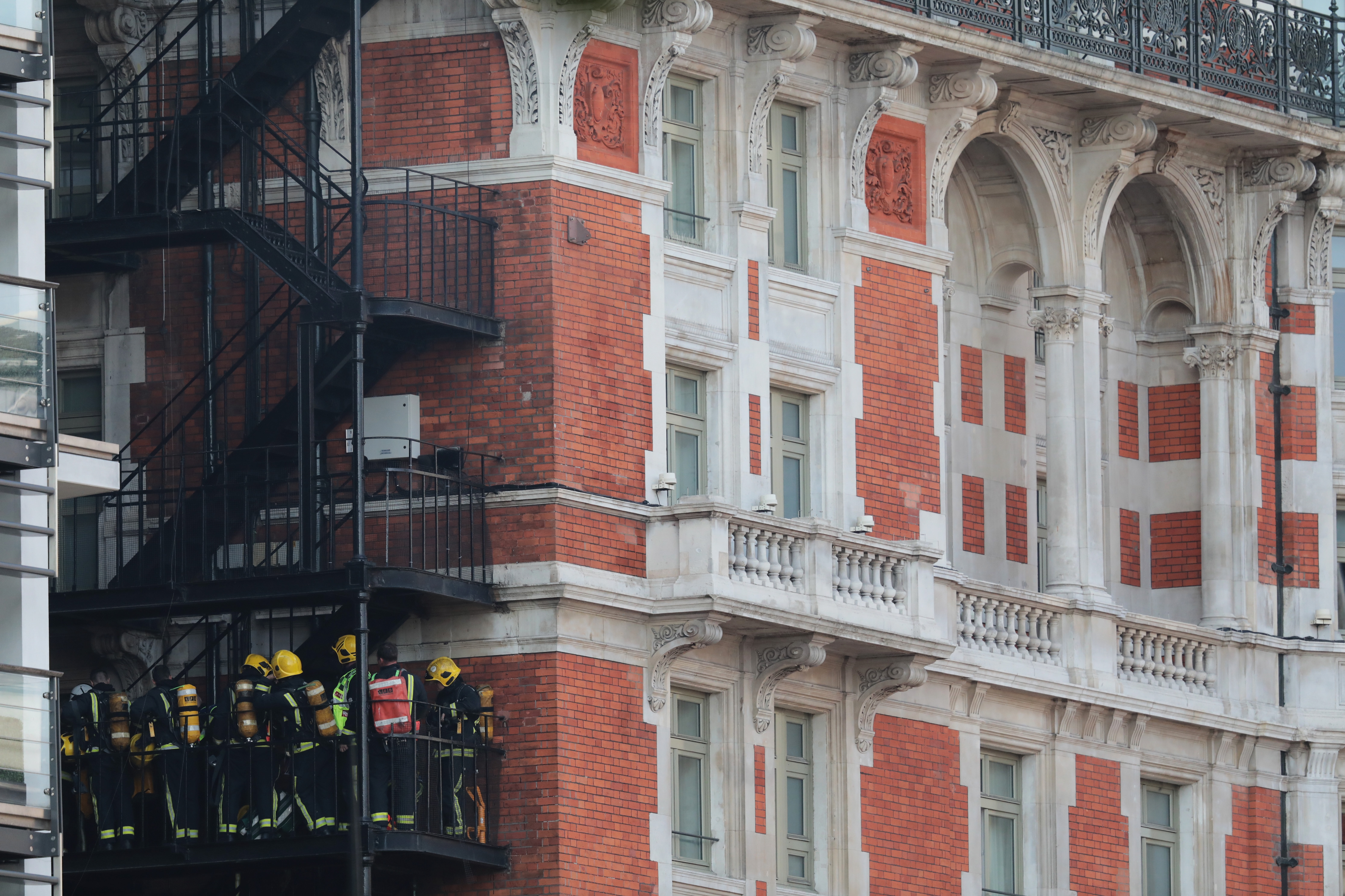 London hotel fire
