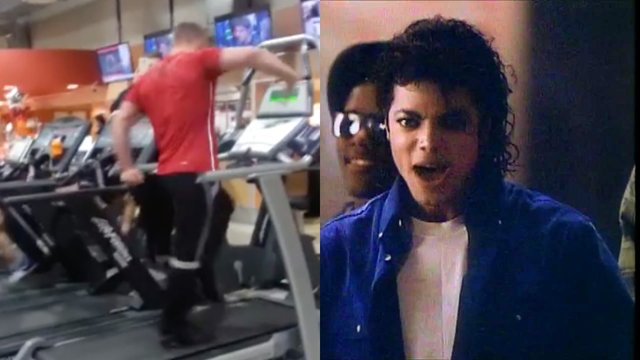 Michael Jackson treadmill dance