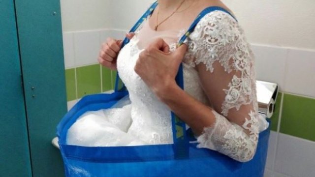 IKEA wedding dress hack